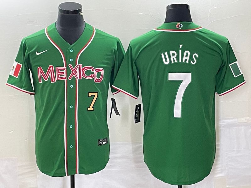 Men 2023 World Cub Mexico #7 Urias Green white Nike MLB Jersey7->more jerseys->MLB Jersey